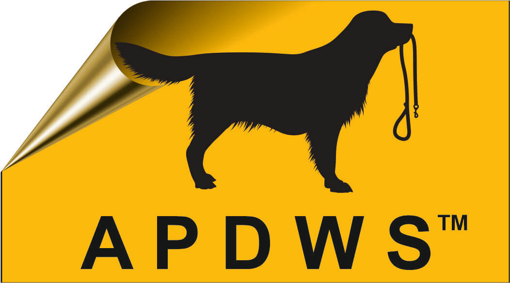 Professional dog walkers apdws logo image
